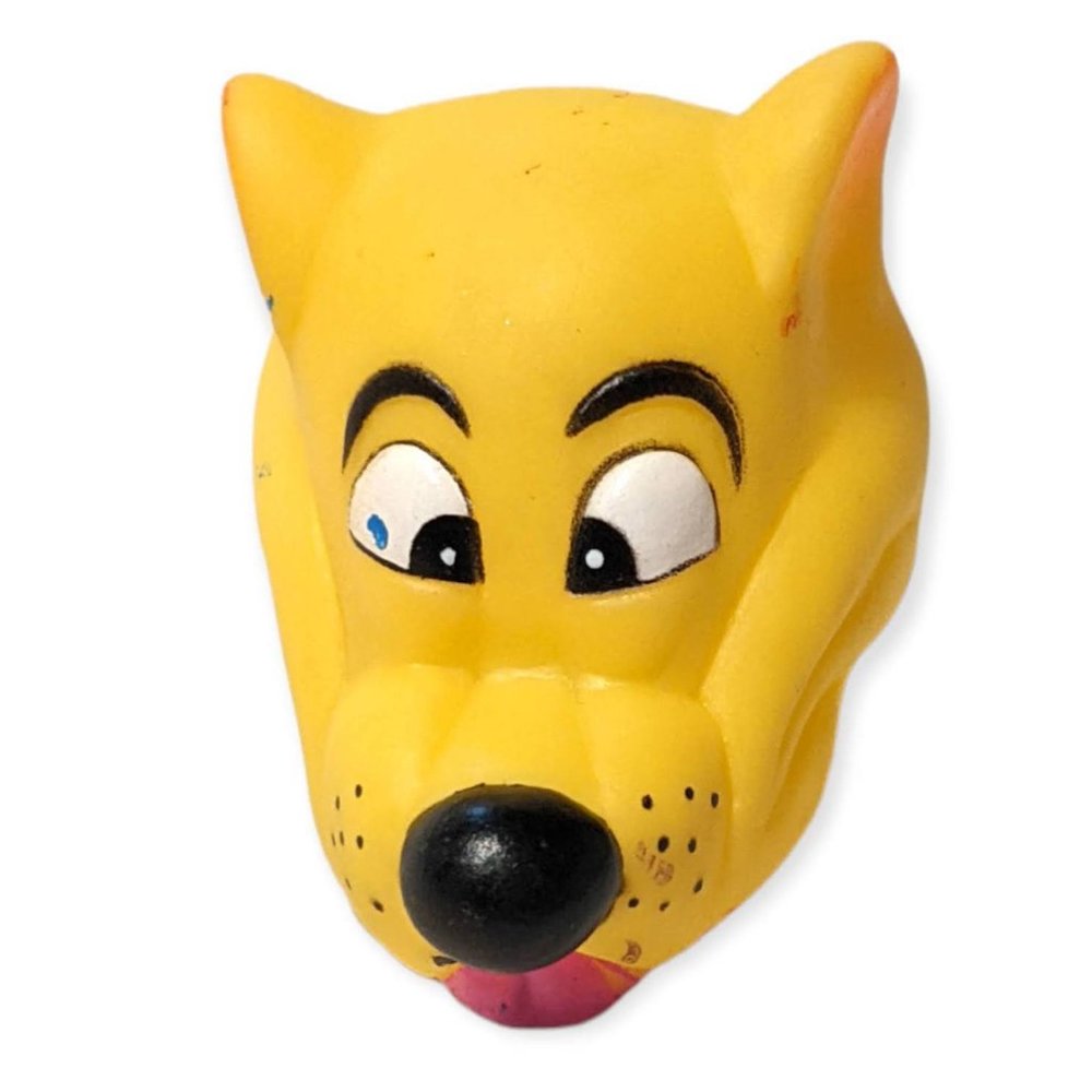 Vintage Big Bad Wolf, Yellow Dog, Water Squirt Toy, Tub Toy